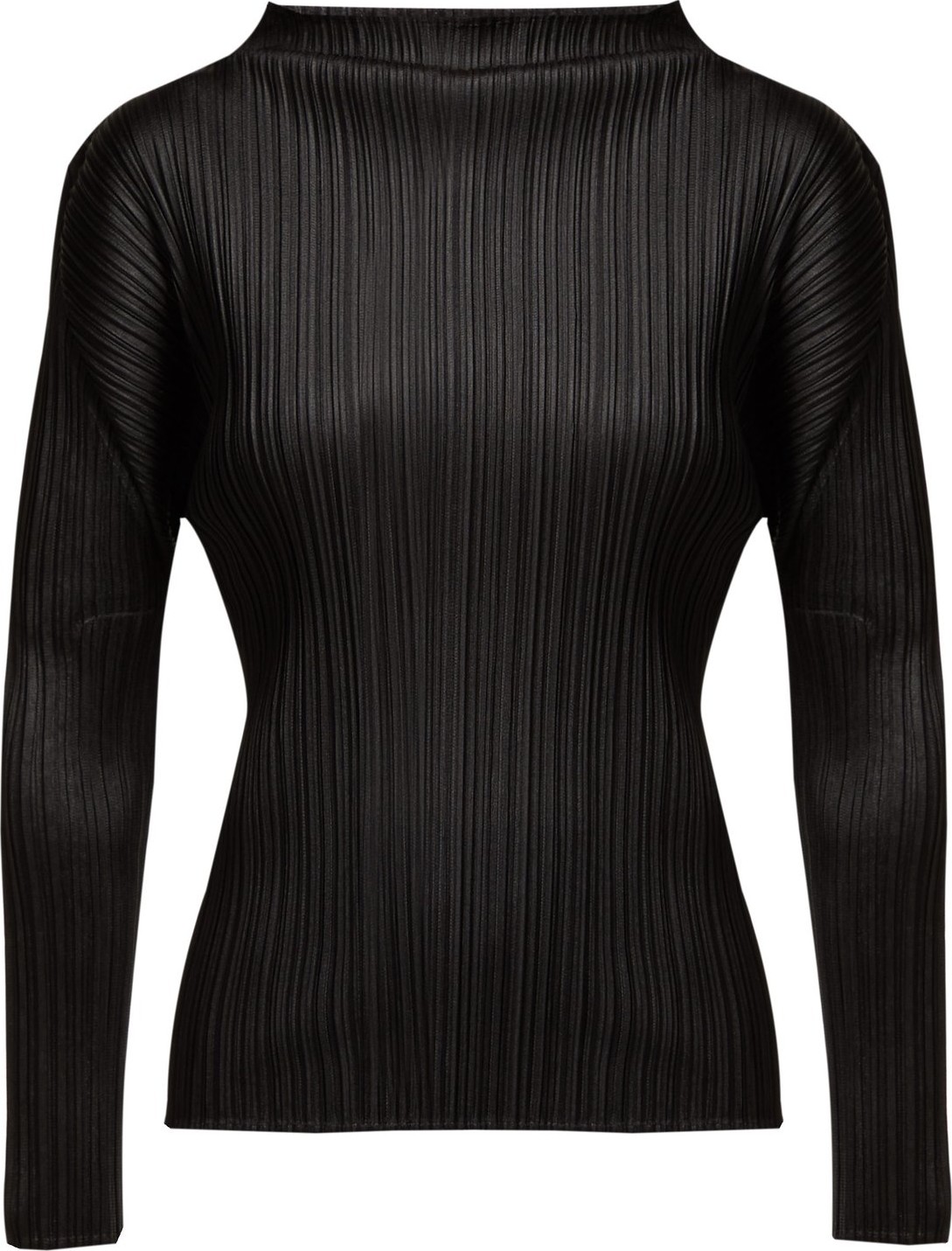Pleats Please By Issey Miyake High-neck long-sleeve pleated top