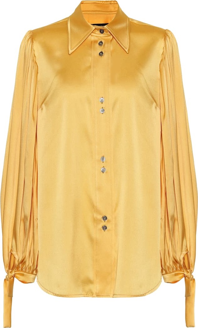 Ellery Monpi stretch-silk satin blouse