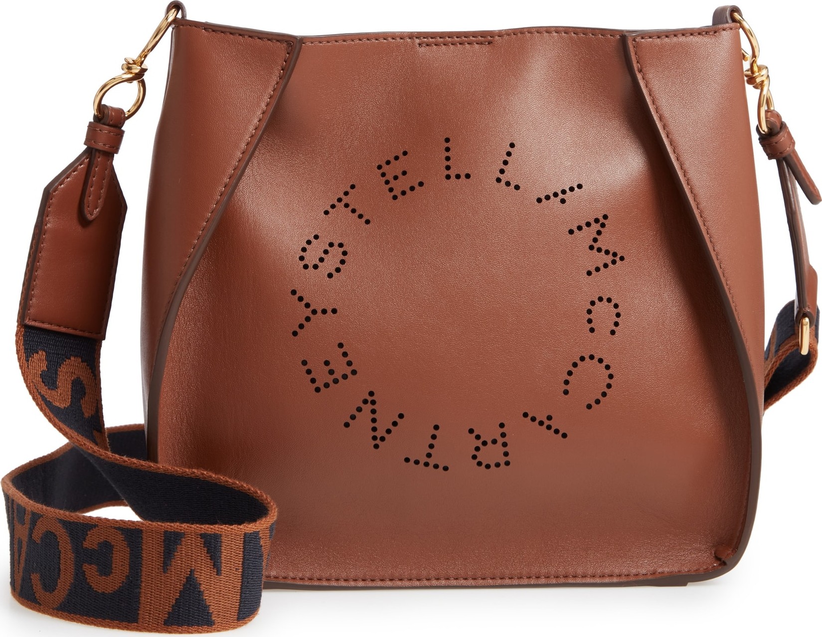 Stella McCartney Perforated Logo Faux Leather Crossbody Bag