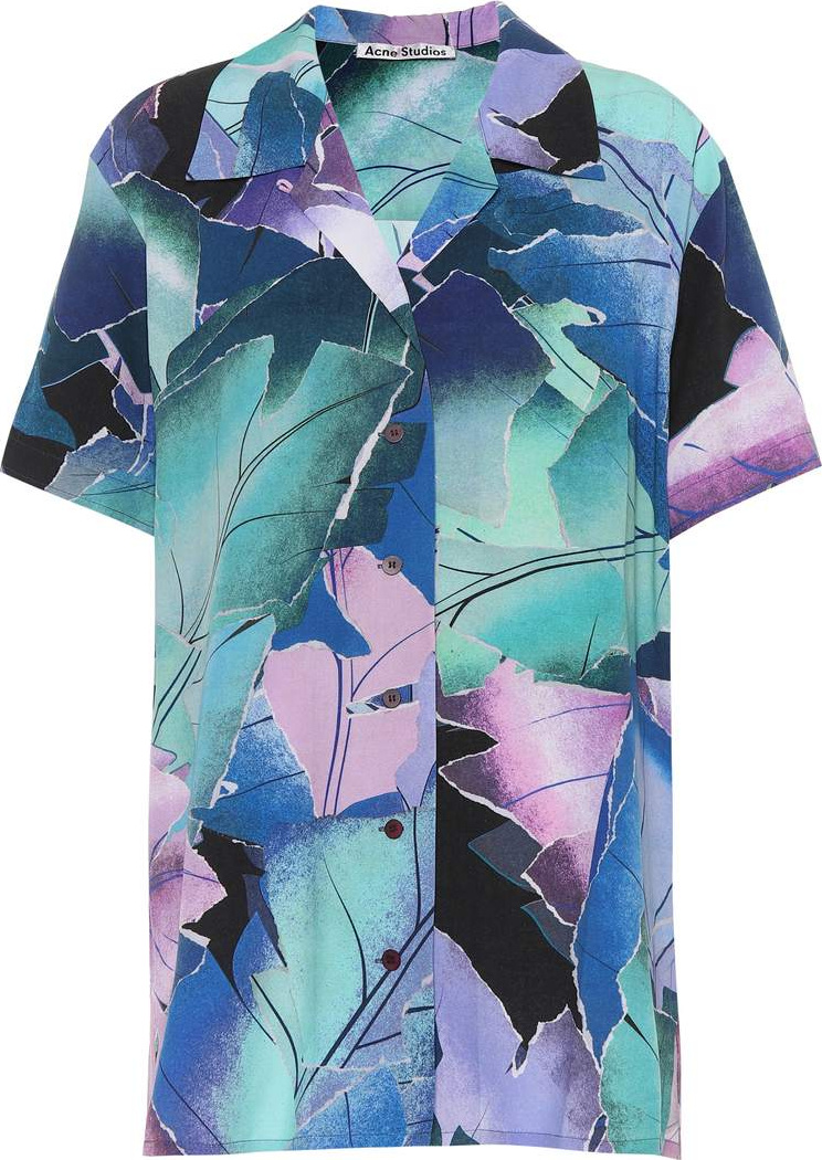 Acne Studios Rellah printed crêpe shirt