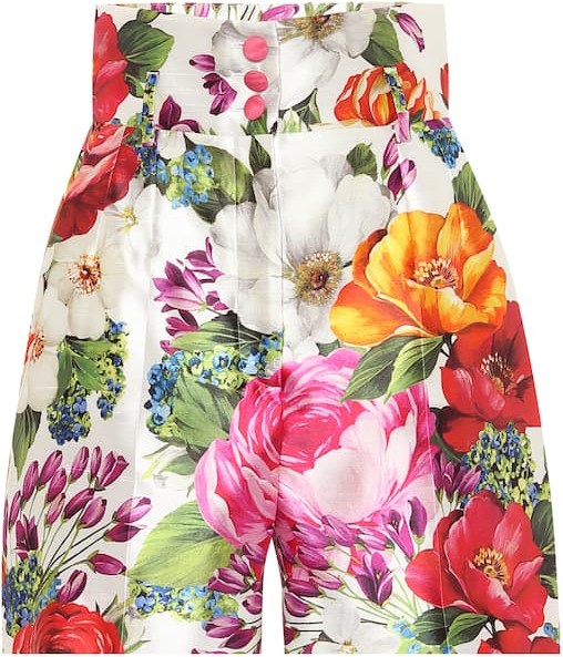 Dolce & Gabbana Floral silk shorts