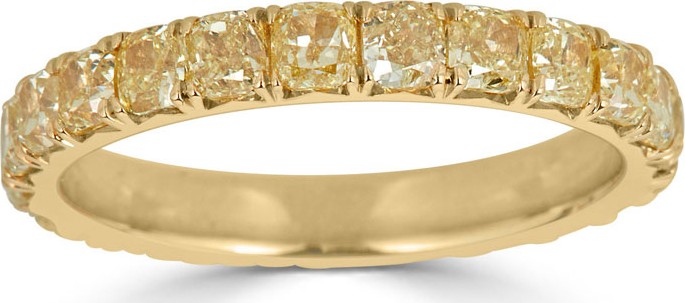 ZYDO Limoncello 18k Gold & Yellow Diamond Eternity Ring, Size 5.75