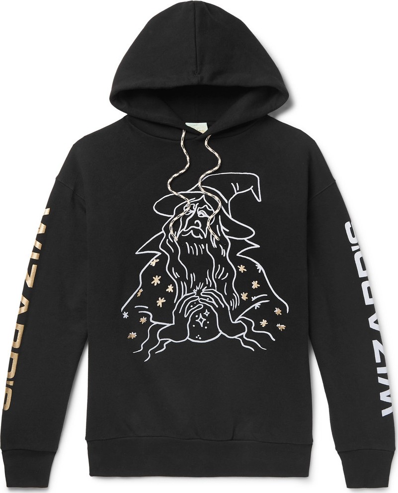 Aries Printed Fleece-Back Cotton-Blend Jersey Hoodie