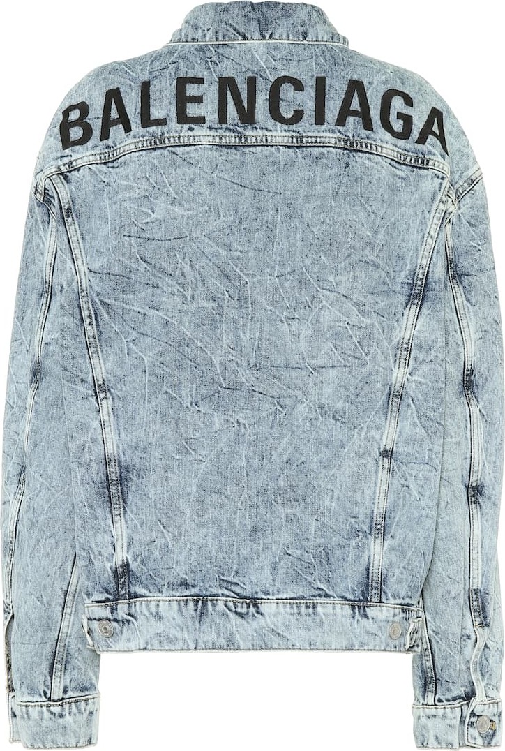 Balenciaga Logo oversized denim jacket