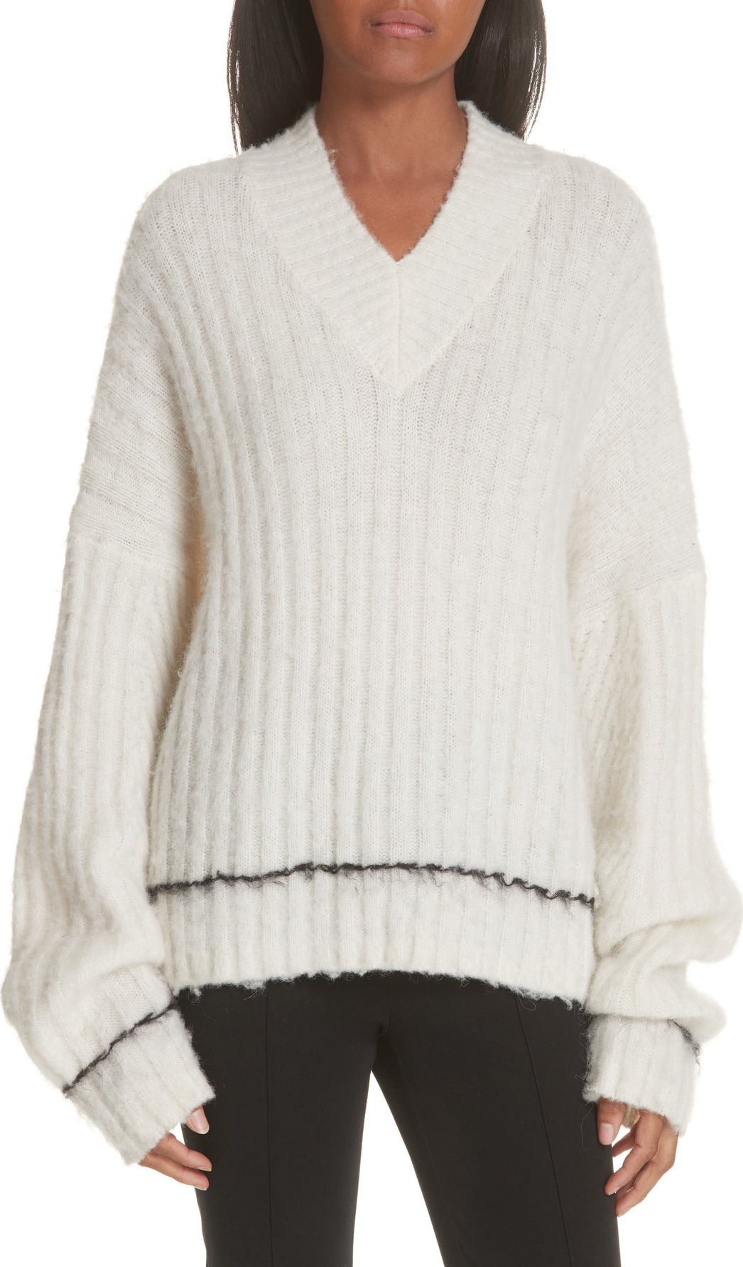 Helmut Lang Brushed Wool & Alpaca Blend Sweater