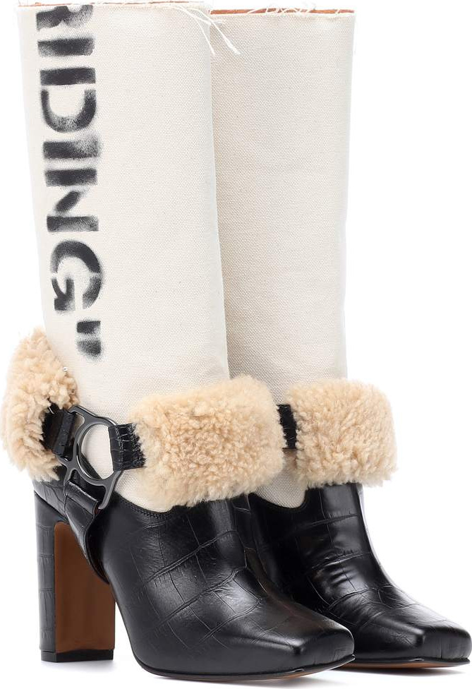 Off White Riding leather boots