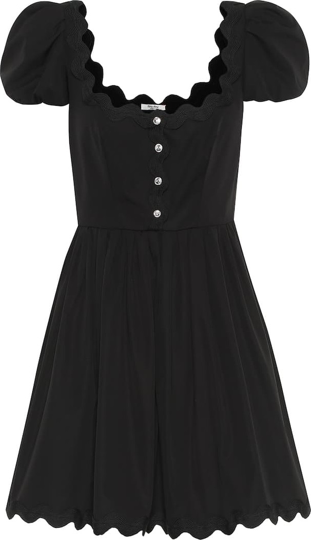 Miu Miu Embellished cotton minidress