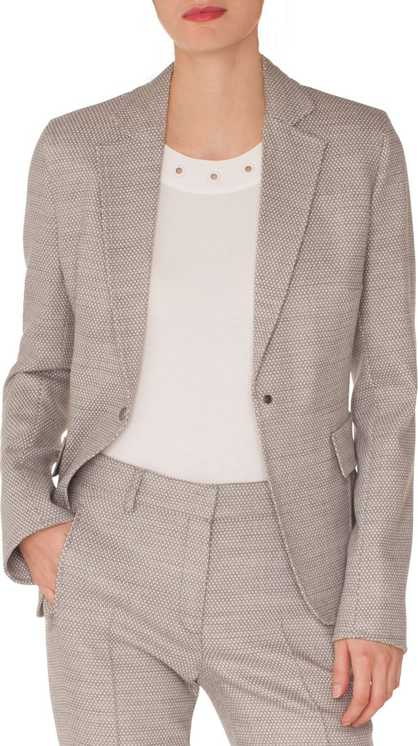 Akris Punto Press-Button Flap-Pockets Stretch-Wool Blazer