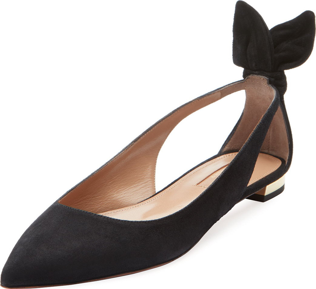 Aquazzura Deneuve Suede Ballet Flat