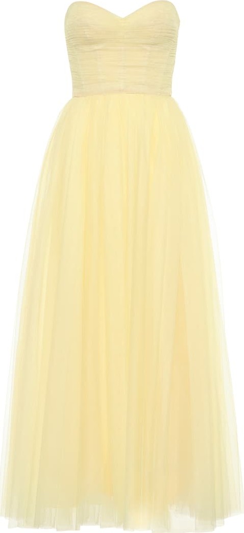 Monique Lhuillier Strapless tulle gown