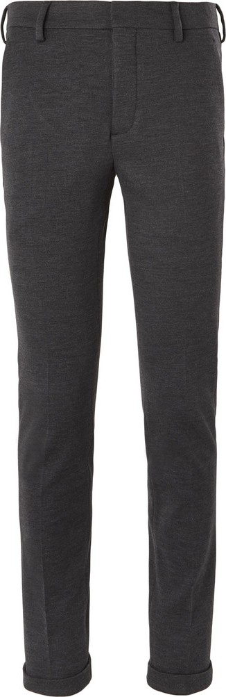 Prada Charcoal Slim-Fit Virgin Wool-Jersey Suit Trousers