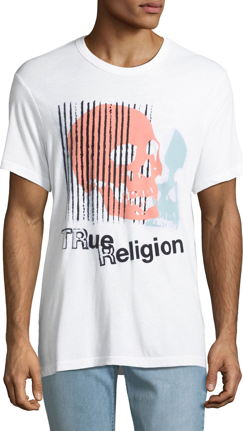 True Religion Men's Logo Skull Graphic T-Shirt