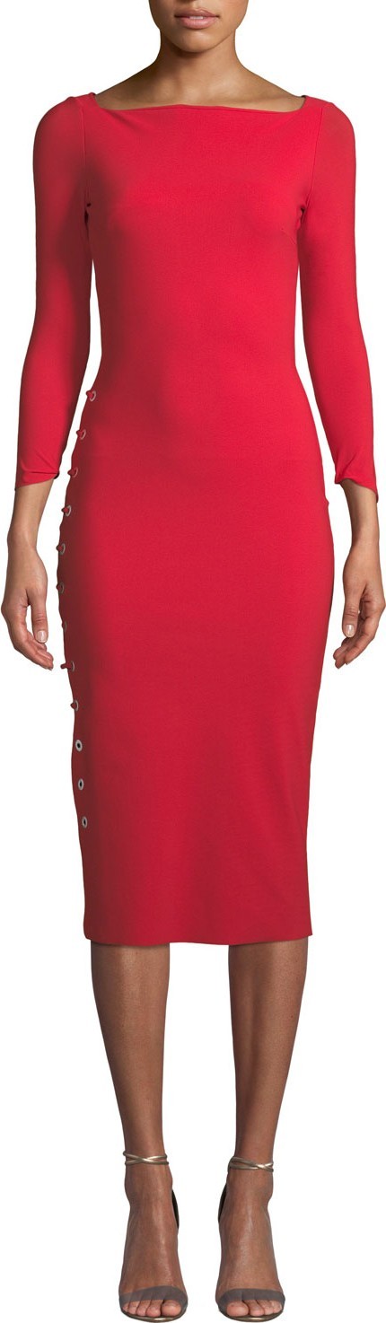 La Petite Robe di Chiara Boni Prudencia Side-Laced Sheath Dress La Petite Robe di Chiara Boni Prudencia Side-Laced Sheath Dress