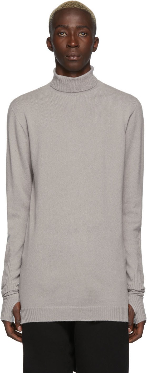 Boris Bidjan Saberi Grey Wool Turtleneck