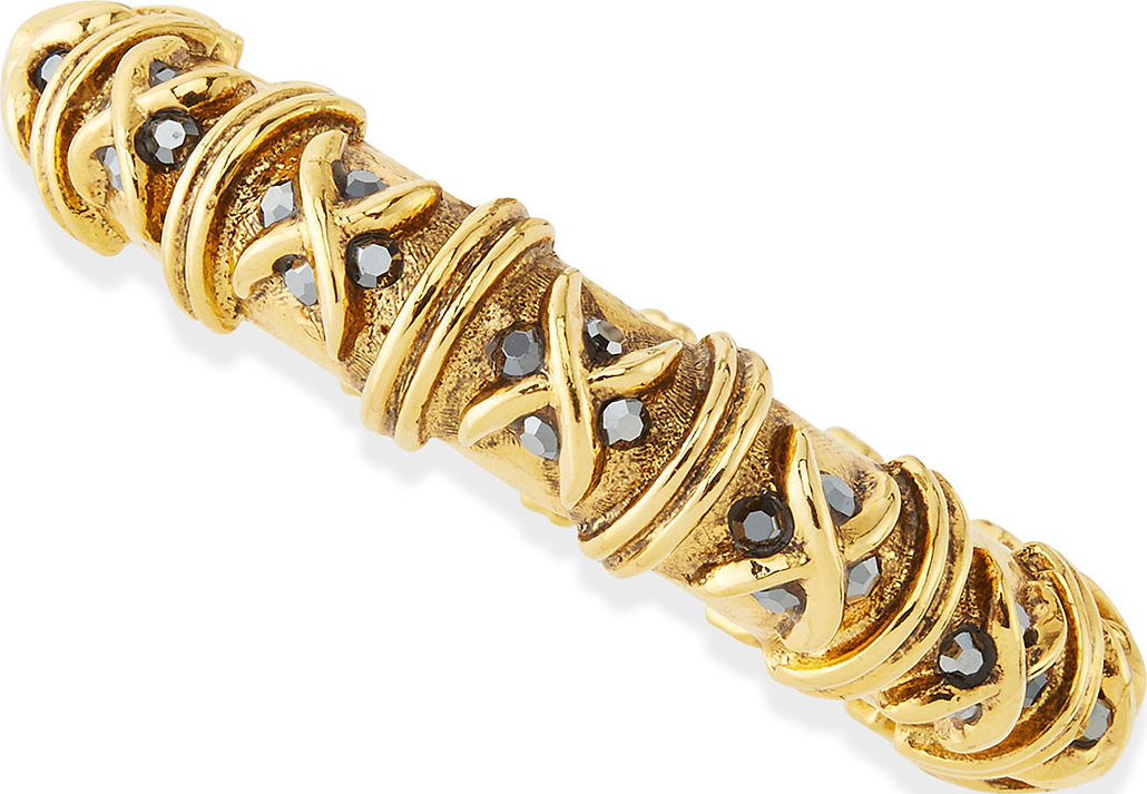 Jose & Maria Barrera 24k Plated X-Station Crystal Bangle