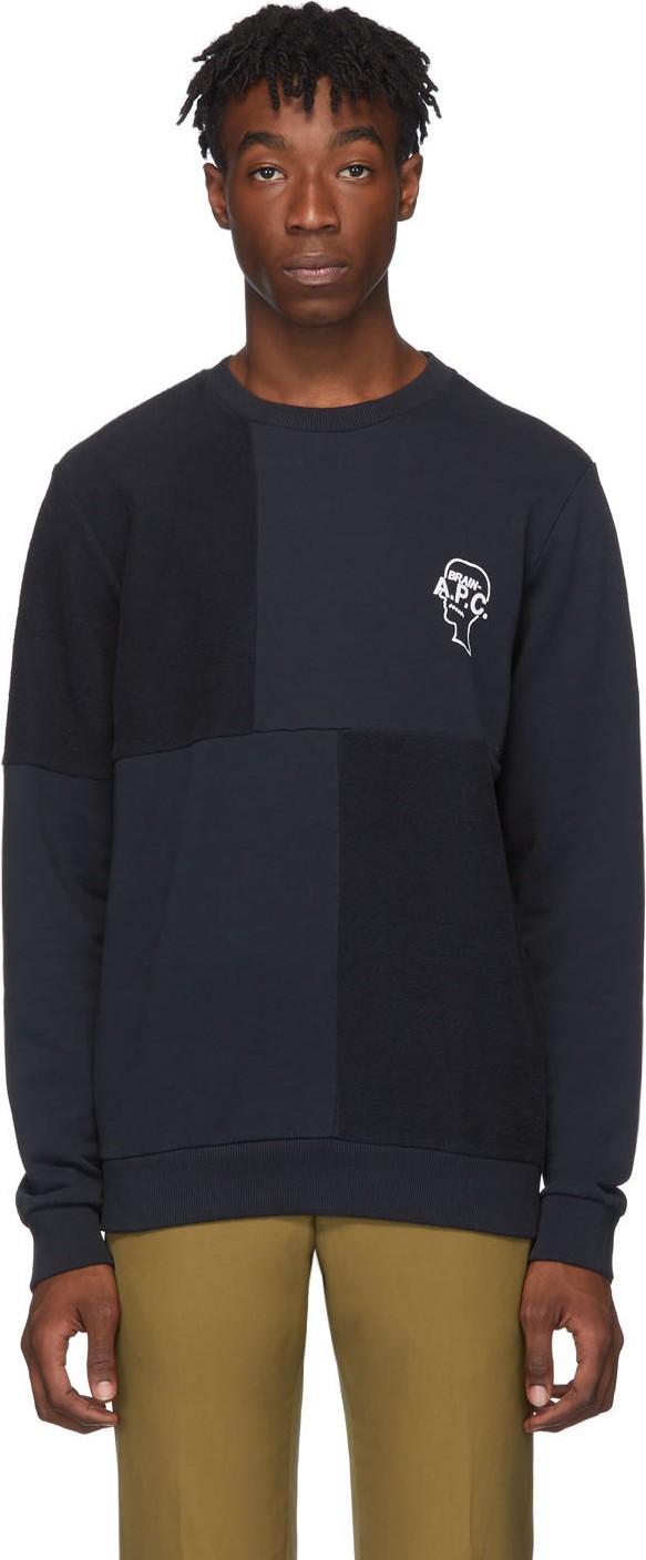 A.P.C. Navy Brain Dead Edition Pony Sweatshirt