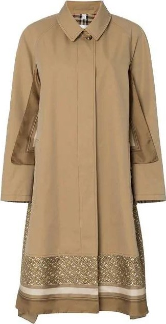 Burberry London England Scarf detail cotton trench coat