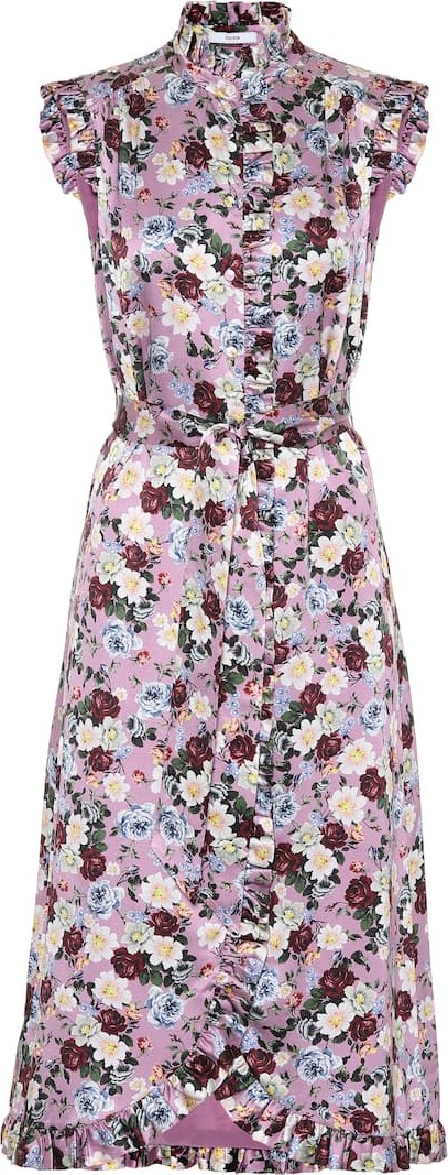 Erdem Sebla floral silk satin dress
