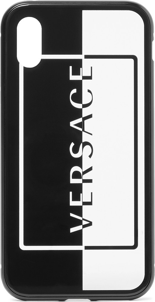 Versace Logo-Print Acetate iPhone X and XS Case