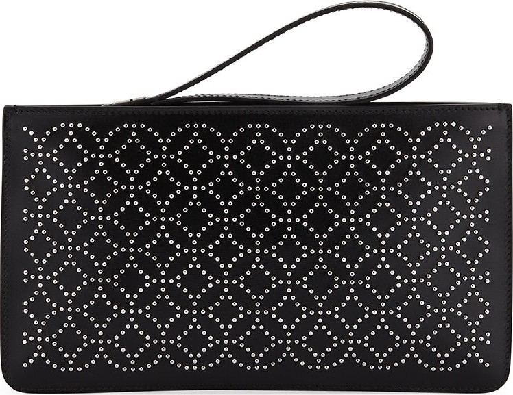 Alaïa Arabesque Studded Zip-Top Pouch