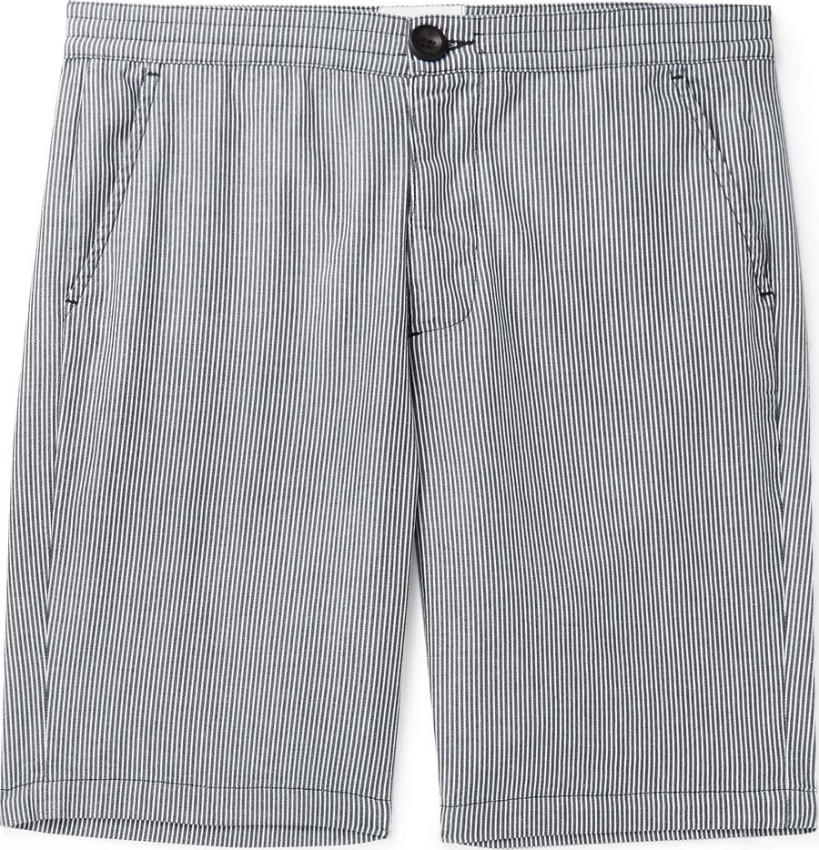 Oliver Spencer Striped Organic Cotton Shorts