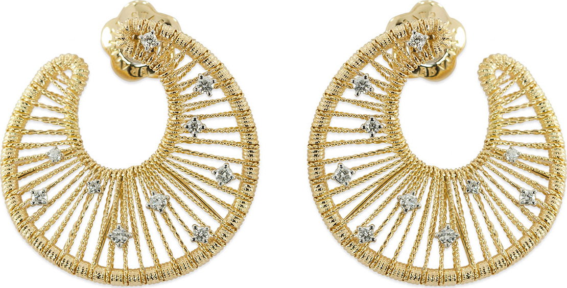 Staurino Fratelli 18k Gold Renaissance Swirl Earrings