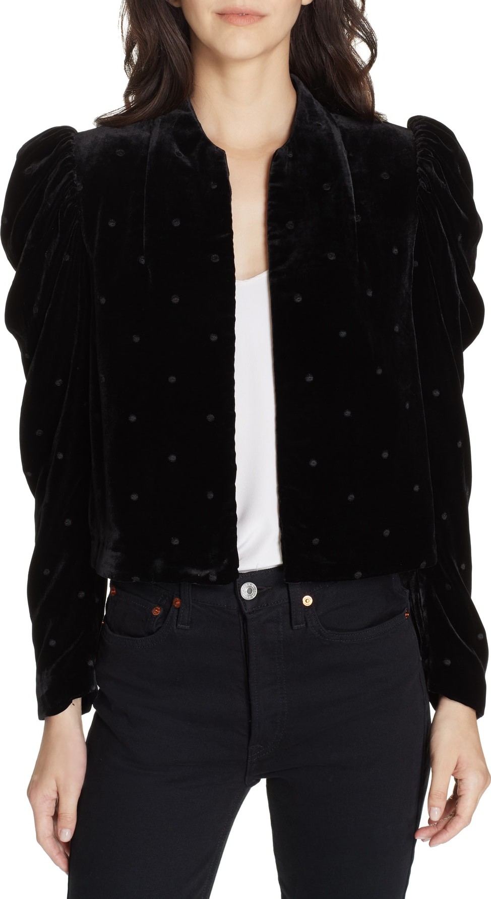 Ulla Johnson Orli Dot Velvet Blazer