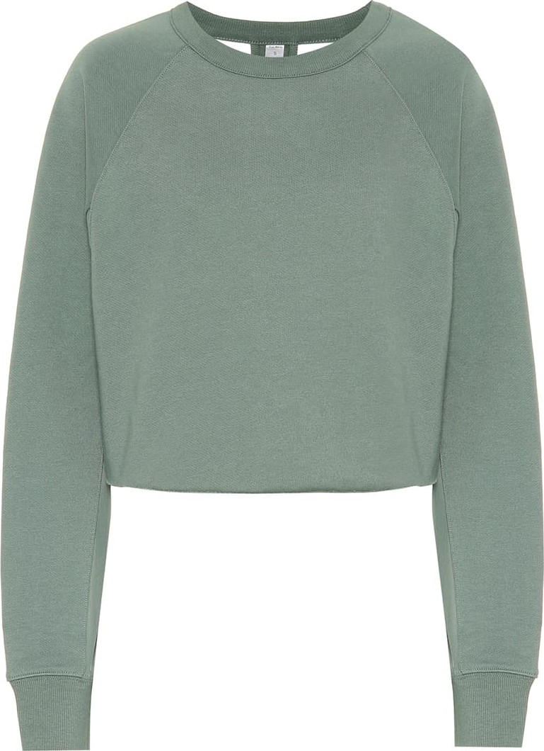 Alo Yoga Transcend cotton-blend sweatshirt Alo Yoga Transcend cotton-blend sweatshirt