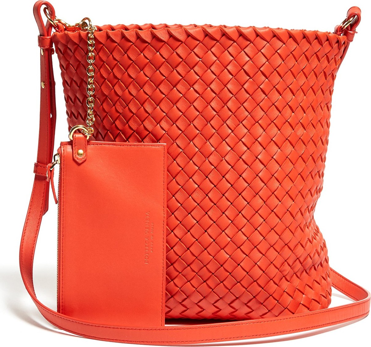 Bottega Veneta Intrecciato leather cross-body bucket bag