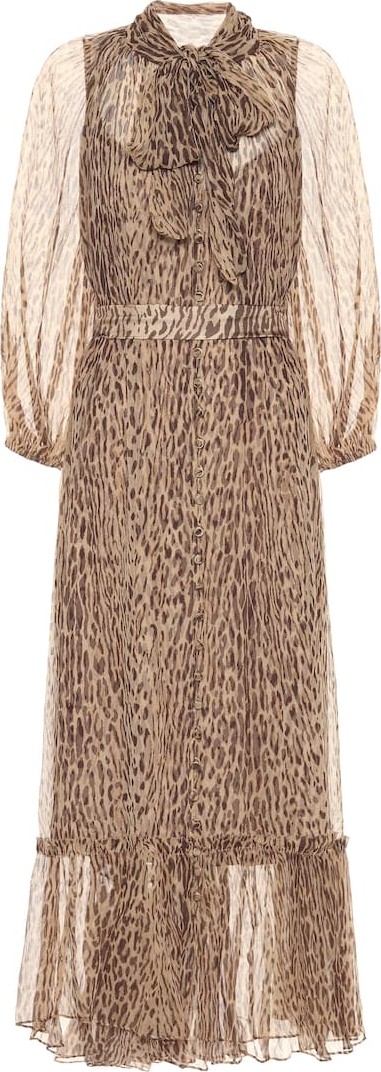 Zimmermann Espionage leopard-print dress