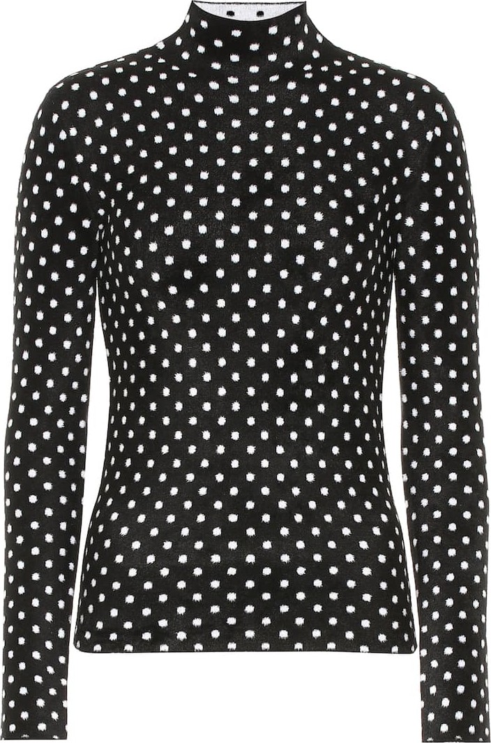 Balenciaga Polka-dot high-neck sweater