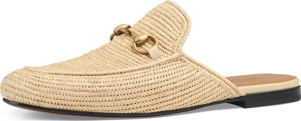 Gucci Straw Princetown Slipper