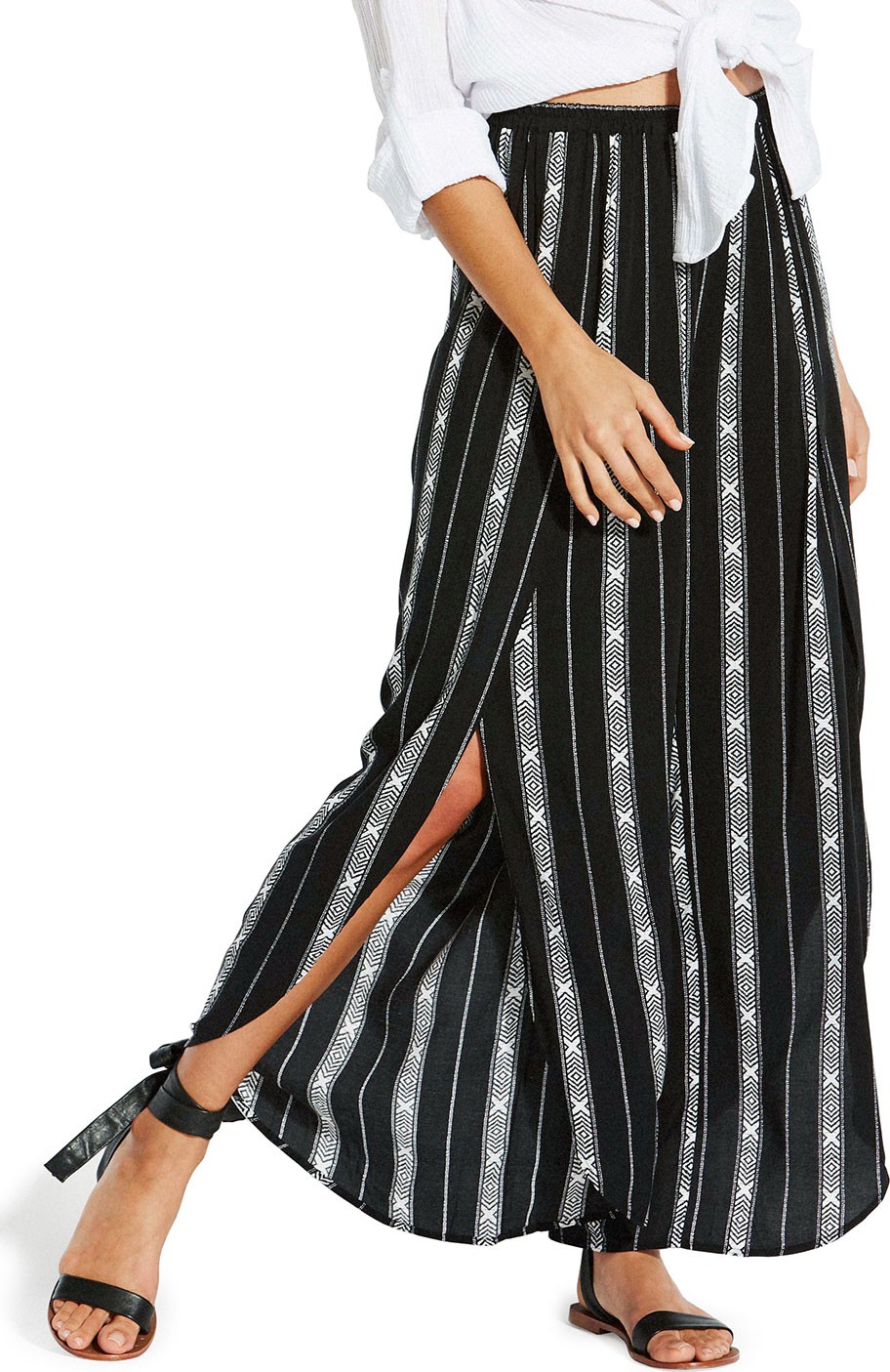 Seafolly Lattice Stripe Split-Leg Coverup Pants