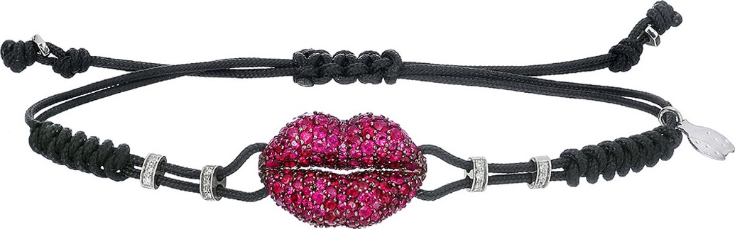 Pippo Perez 18k White Gold Ruby Lips Bracelet