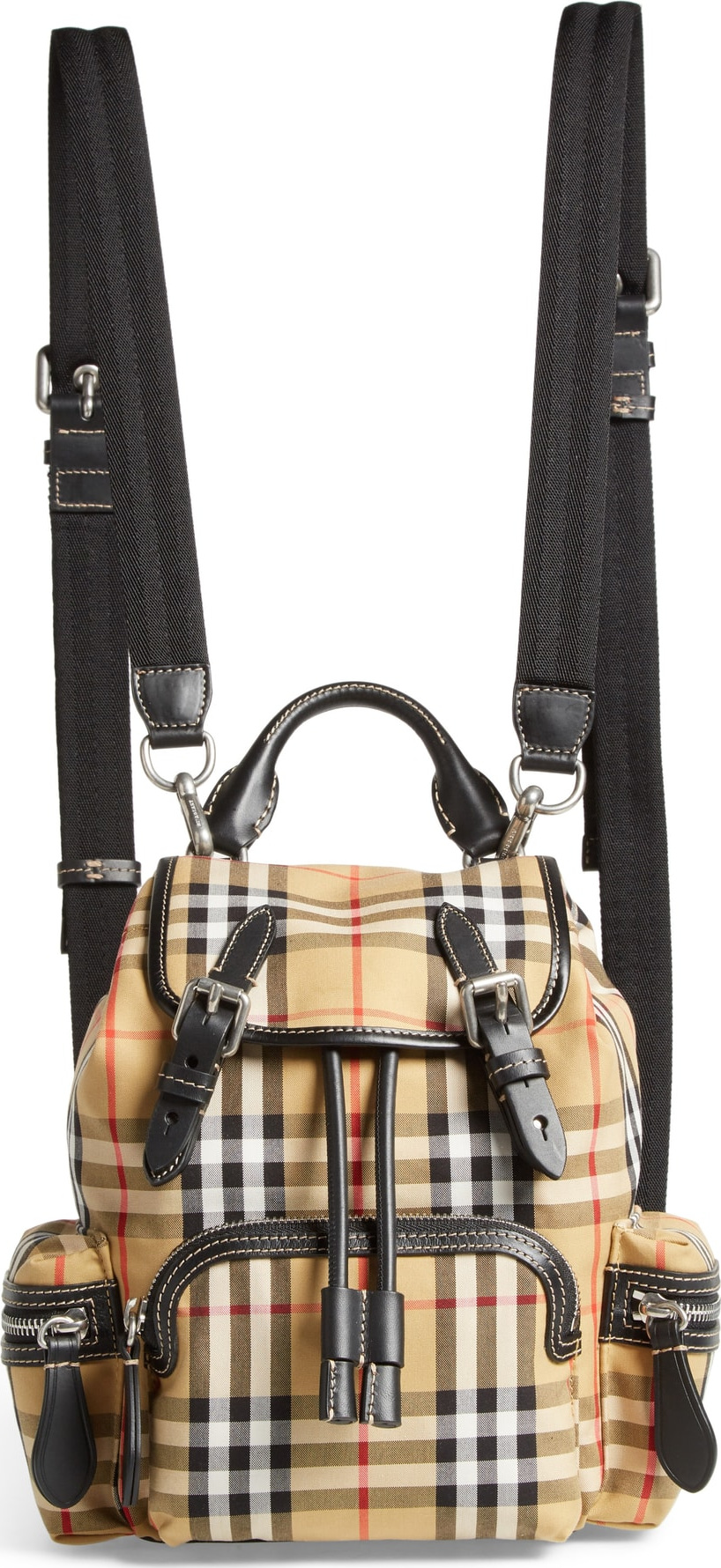 Burberry London England Small Rucksack Check Cotton Backpack