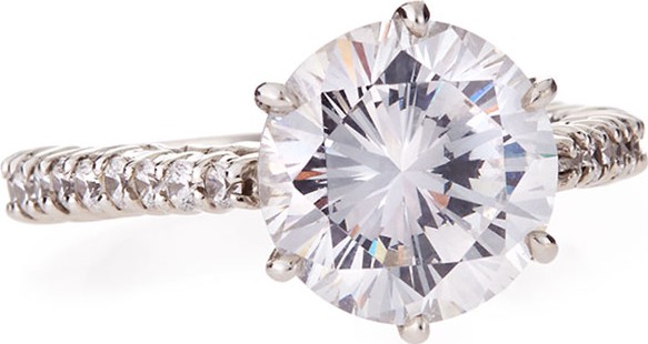 Fantasia by DeSerio 5.0 Carat Cubic Zirconia Solitaire Ring