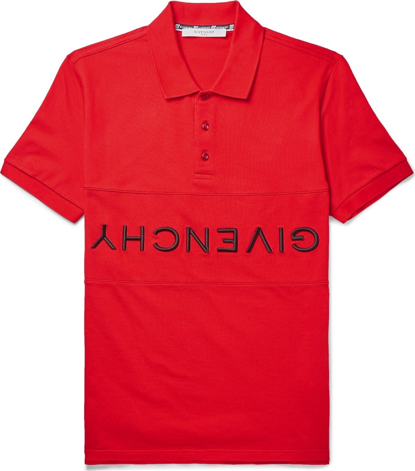 Givenchy Slim-Fit Logo-Embroidered Cotton-Piqué Polo Shirt