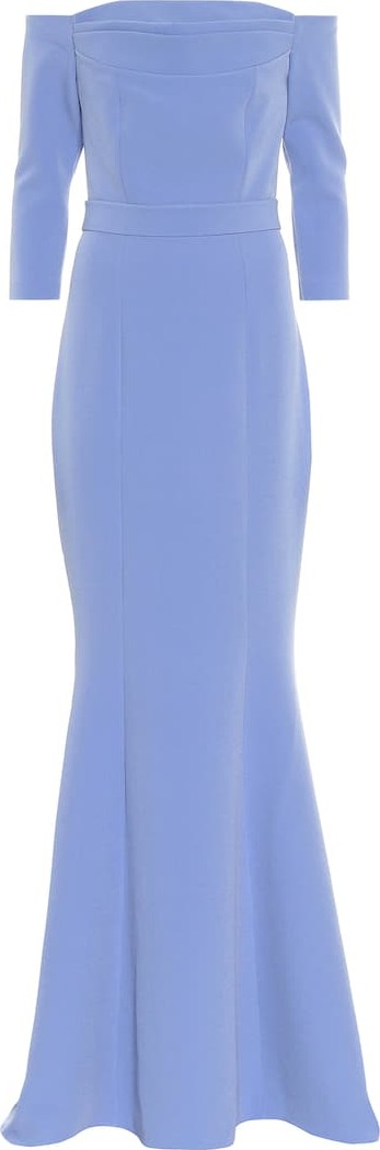 Safiyaa Off-the-shoulder crêpe gown