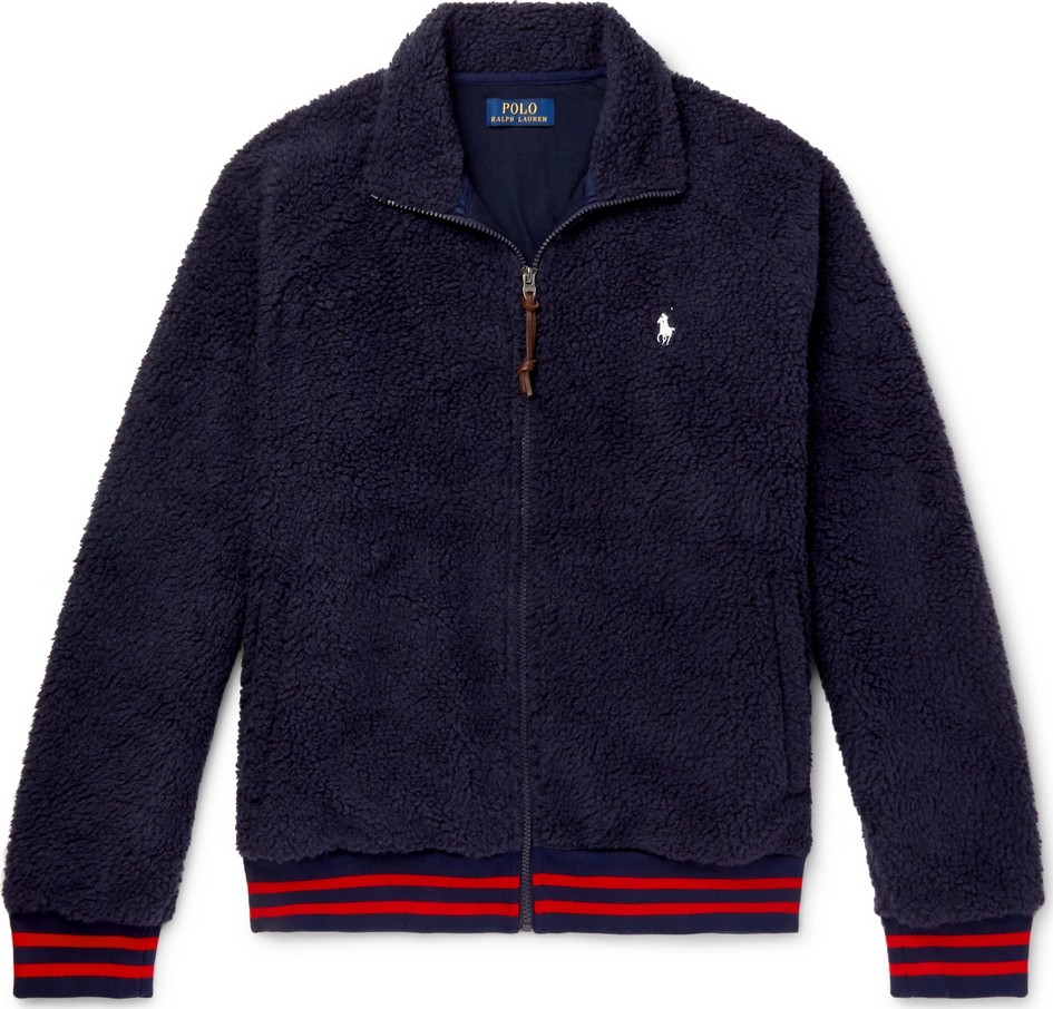 Polo Ralph Lauren Stripe-Trimmed Fleece Jacket