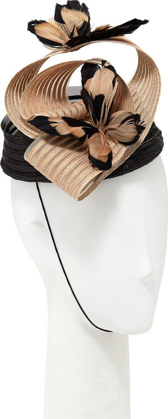 Marzi Fascinator Hat w/ Feather Butterflies