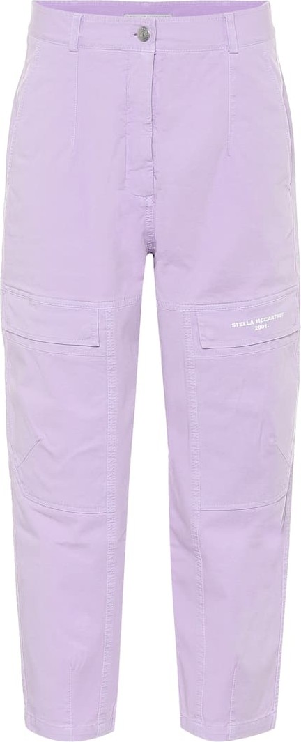 Stella McCartney Stretch-cotton high-rise pants
