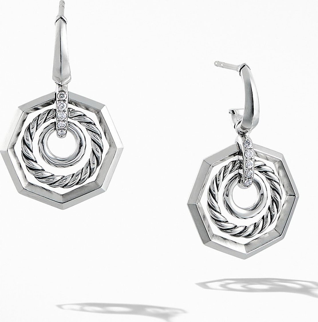 David Yurman Stax Drop Earring with Diamonds
