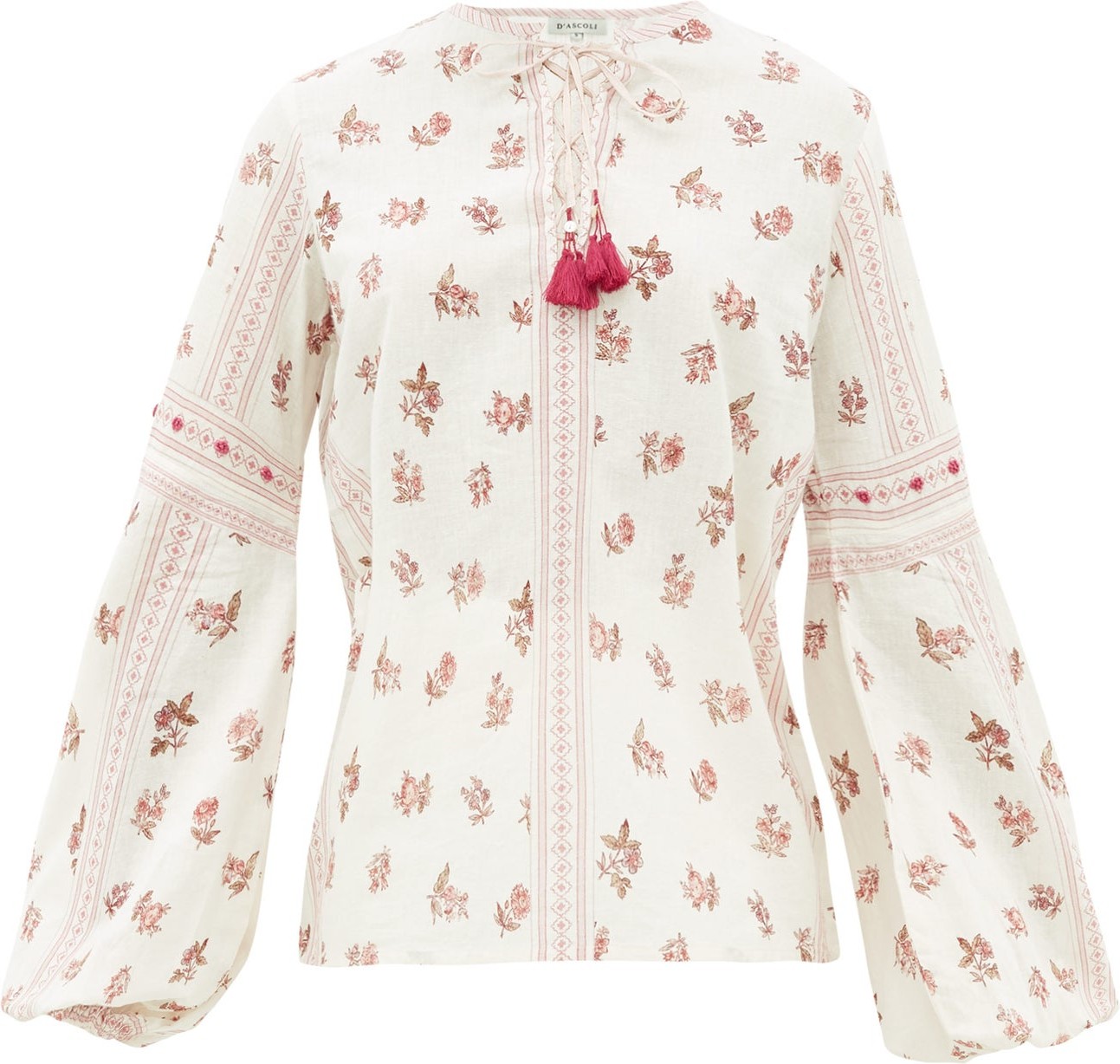 D'Ascoli Montauk floral-print cotton top