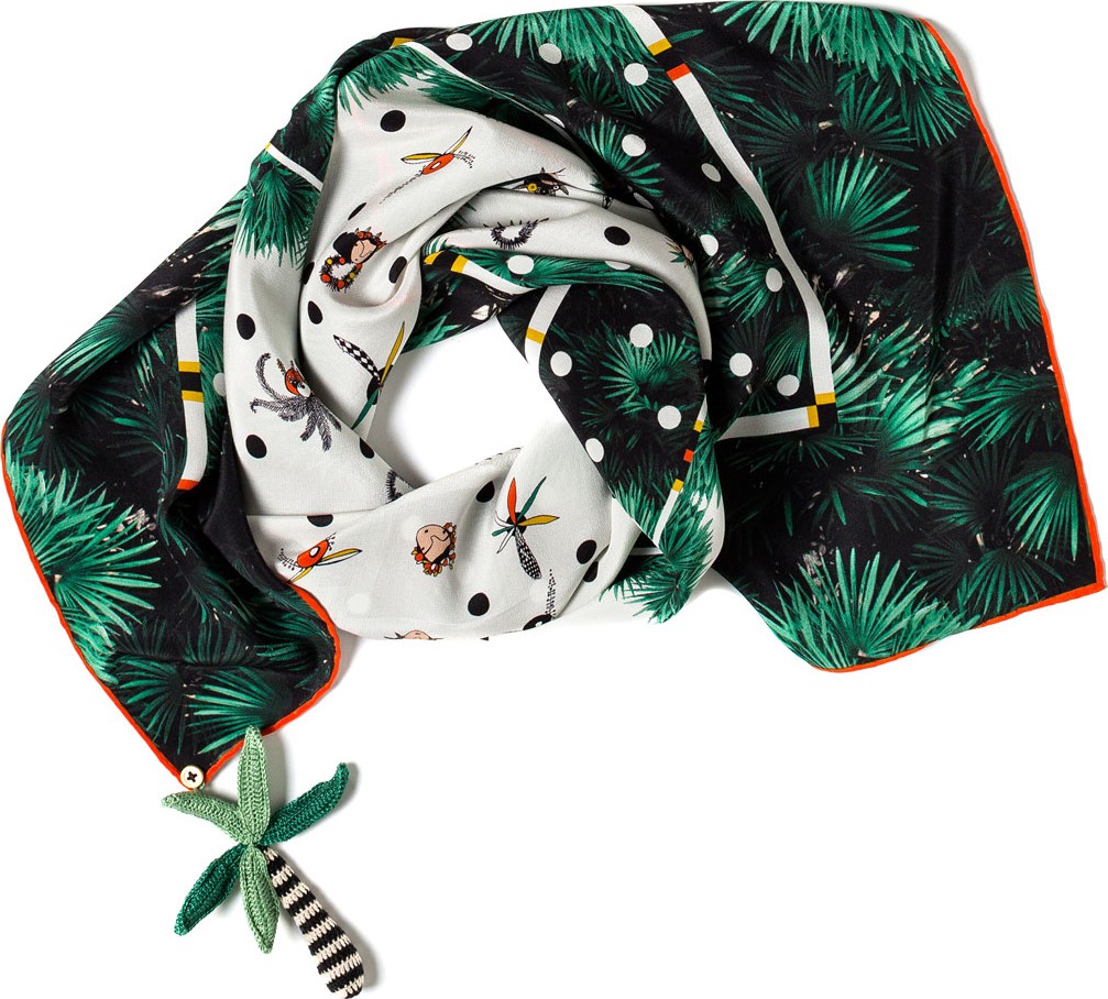 rumisu Aloha Printed Silk Scarf