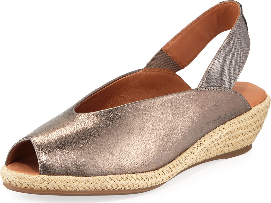 Gentle Souls Luci Slingback Espadrilles, Pewter
