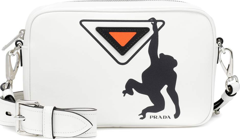 Prada Printed leather shoulder bag