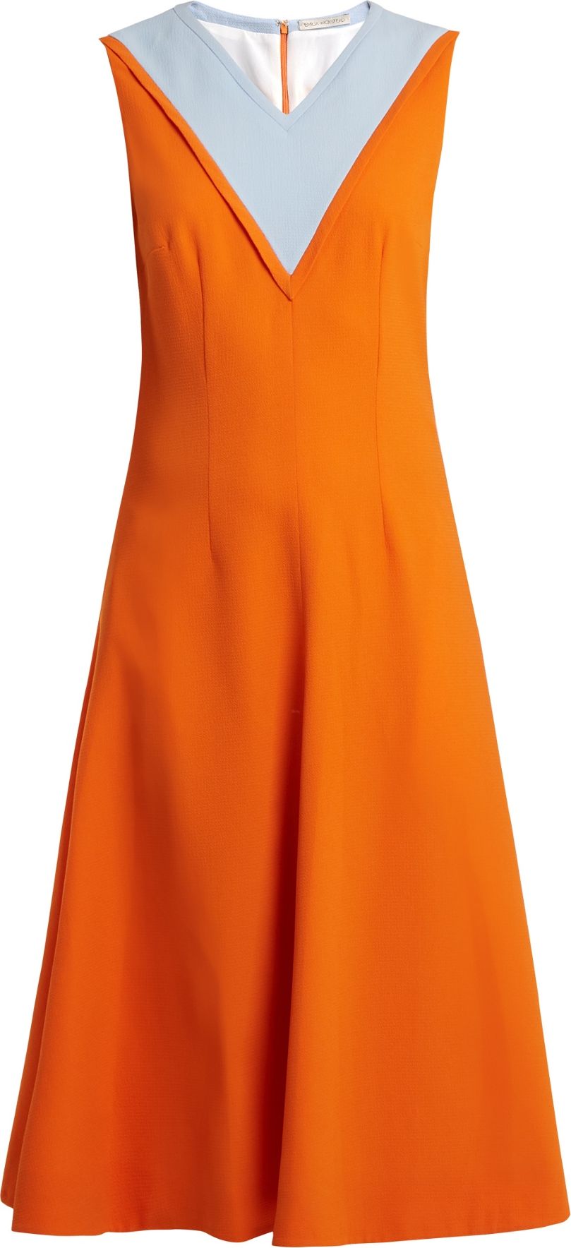 Emilia Wickstead Arlene contrast-panel stretch-crepe dress