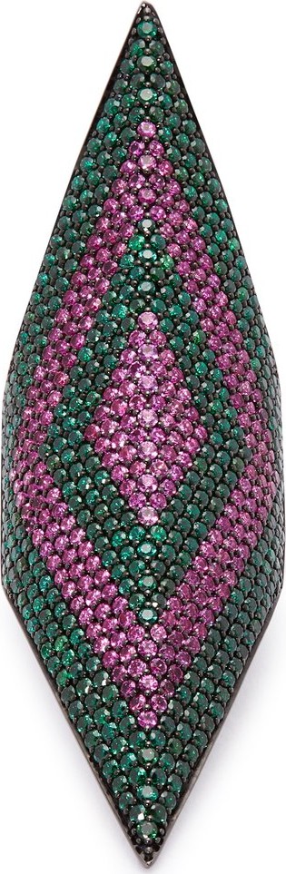 Lynn Ban Prism rhodium-plated ring