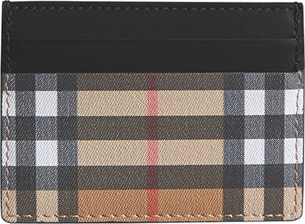 Burberry London England Men's Sandon Check Card Case