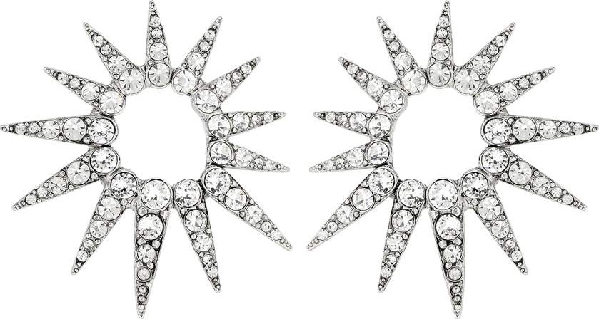 Oscar De La Renta Crystal starburst earrings